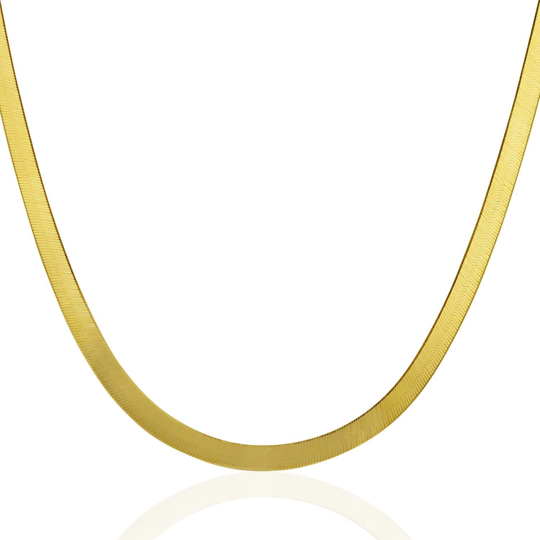 Brand New Imperial Herringbone Chain in 10k Yellow Gold (5.00 mm)