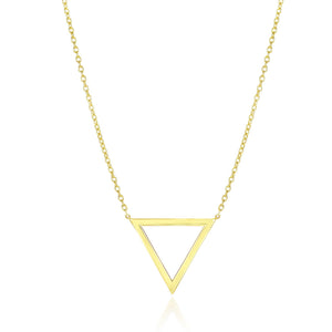 Brand New 14k Yellow Gold Delta Symbol Chain Necklace