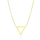 Brand New 14k Yellow Gold Delta Symbol Chain Necklace