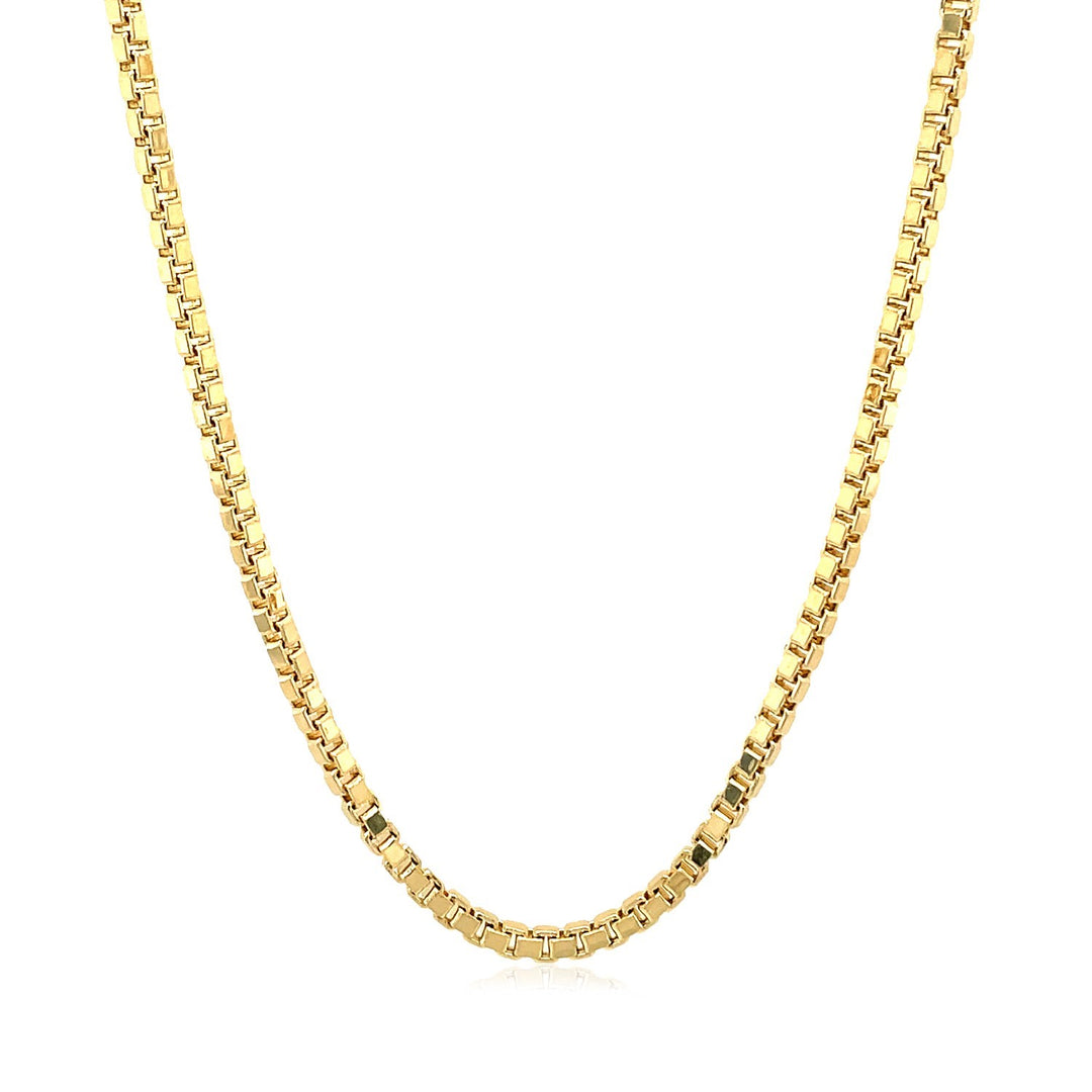 Brand New 14k Yellow Gold Semi Solid Box Chain (2.10 mm)