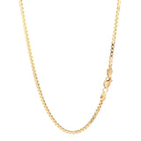 Brand New 14k Yellow Gold Semi Solid Box Chain (2.10 mm)