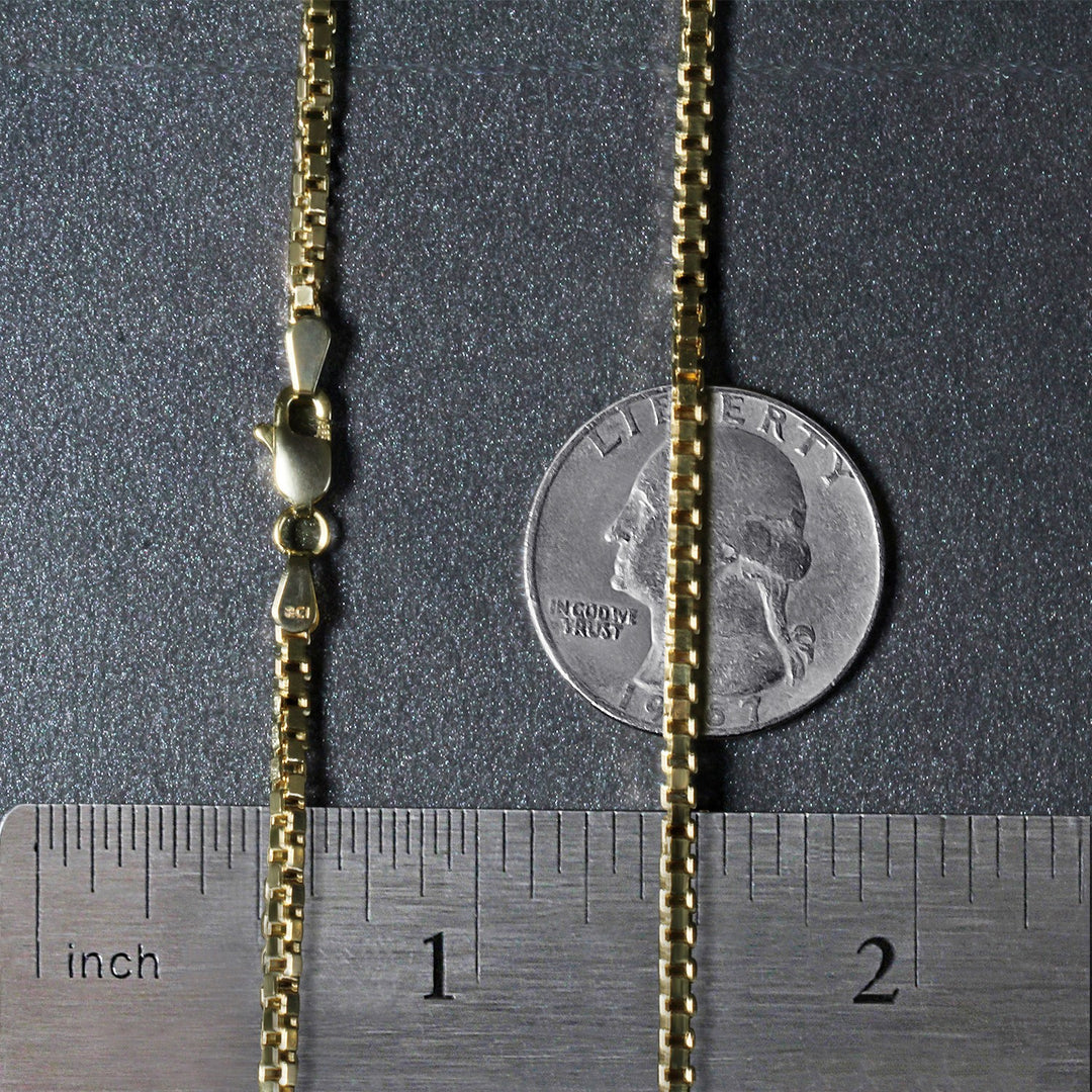 Brand New 14k Yellow Gold Semi Solid Box Chain (2.10 mm)