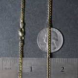 Brand New 14k Yellow Gold Semi Solid Box Chain (2.10 mm)