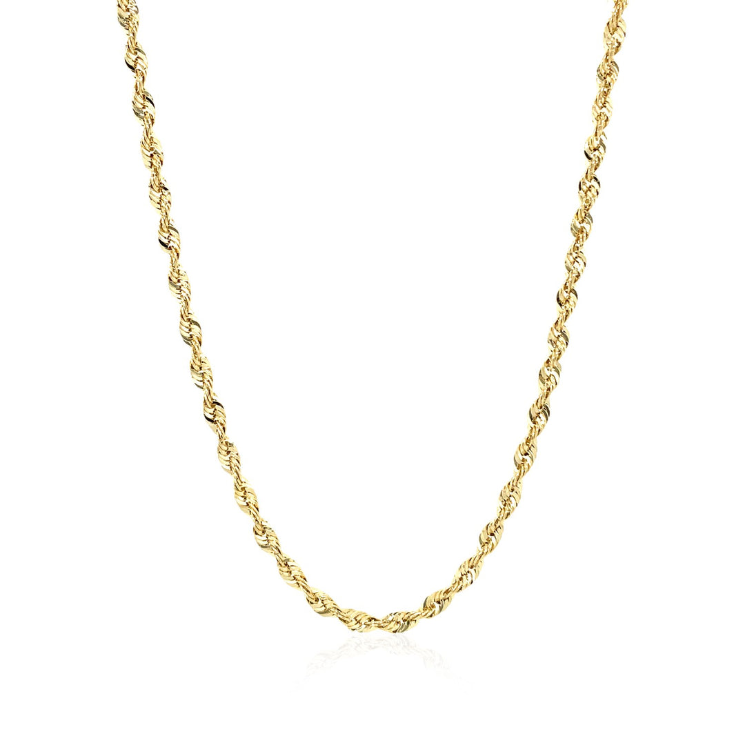 Brand New 14k Yellow Gold Light Rope Chain (2.50 mm)