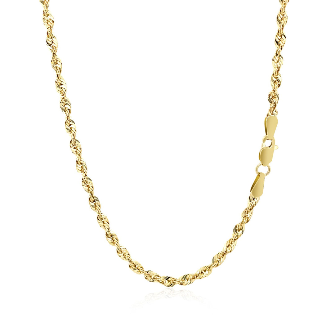 Brand New 14k Yellow Gold Light Rope Chain (2.50 mm)