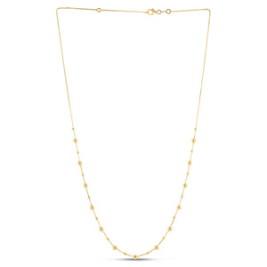 Brand New 14k Yellow Gold Bead Necklace