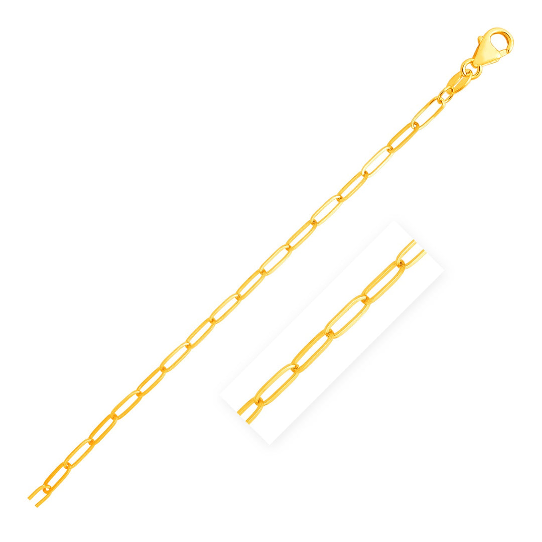 Brand New 14K Yellow Gold Paperclip Bracelet  (3.50 mm)