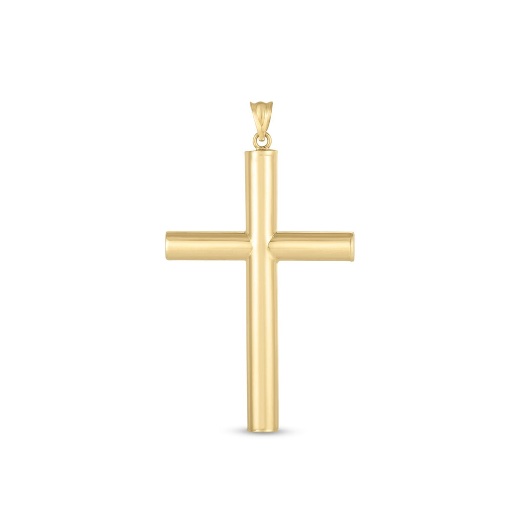 Brand New 14k Yellow Gold High Polish Classic Cross Pendant