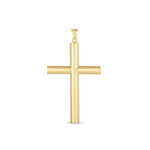 Brand New 14k Yellow Gold High Polish Classic Cross Pendant