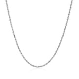 Brand New 10k White Gold Solid Diamond Cut Rope Chain (1.40 mm)