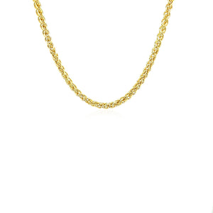 Brand New 14k Yellow Gold Light Weight Wheat Chain (2.80 mm)