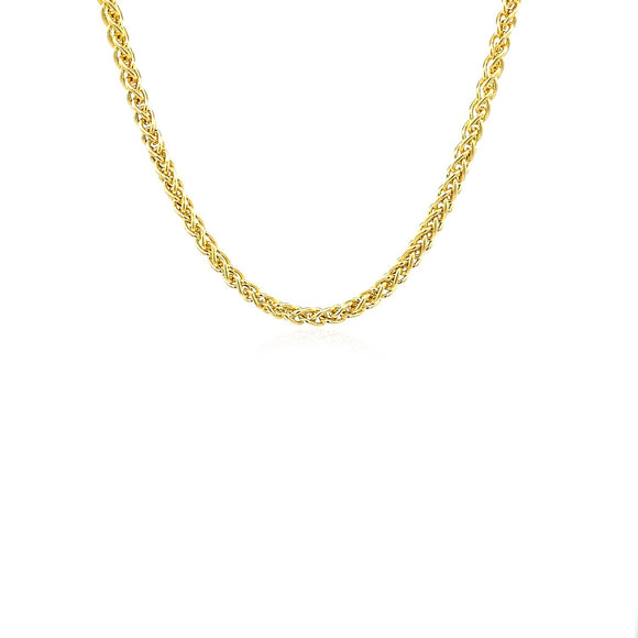 Brand New 14k Yellow Gold Light Weight Wheat Chain (2.80 mm)