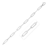 Brand New 14K White Gold Wide Paperclip Chain (6.10 mm)