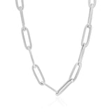 Brand New 14K White Gold Wide Paperclip Chain (6.10 mm)