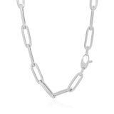 Brand New 14K White Gold Wide Paperclip Chain (6.10 mm)