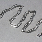 Brand New 14K White Gold Wide Paperclip Chain (6.10 mm)