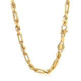 Brand New 14k Yellow Gold Figaro Chain Necklace