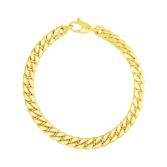 Brand New 14K Yellow Gold Cuban Link Bracelet (5.90 mm)