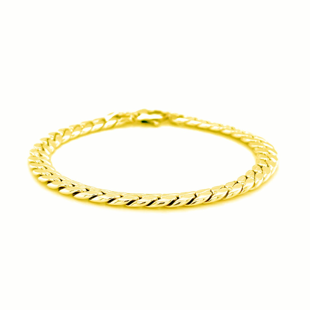 Brand New 14K Yellow Gold Cuban Link Bracelet (5.90 mm)