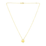 Brand New 14K Yellow Gold Four Leaf Clover Necklace