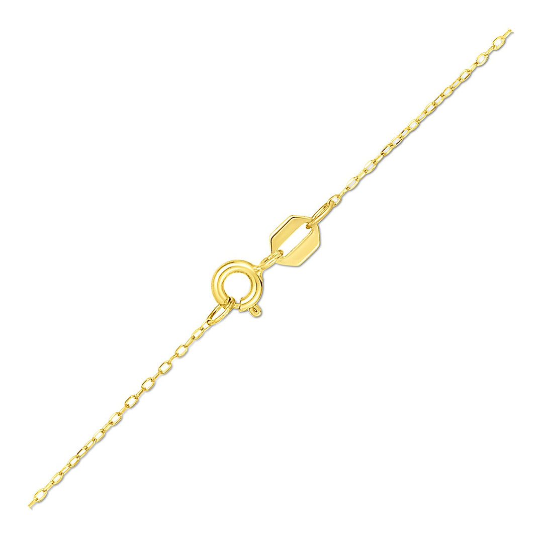 Brand New 14K Yellow Gold Four Leaf Clover Necklace