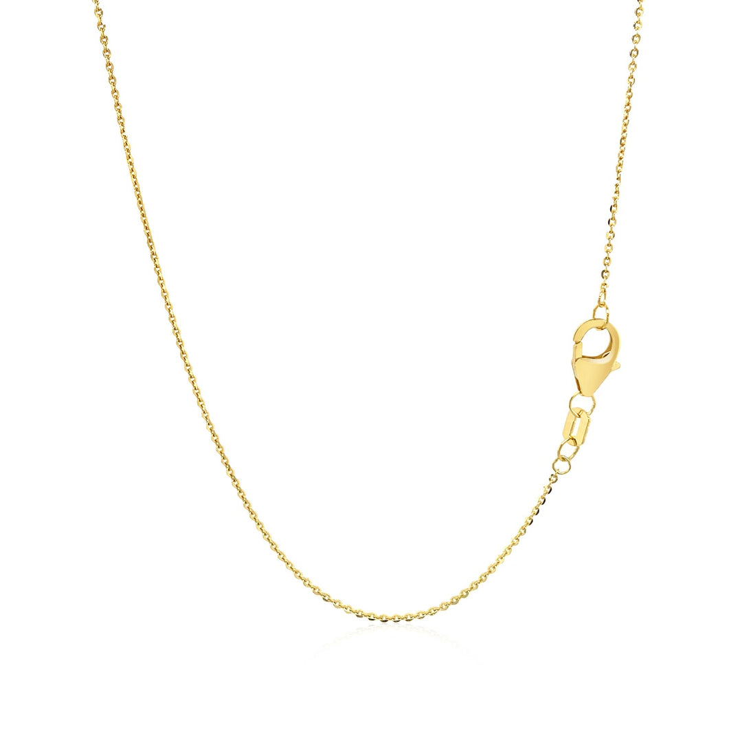 Brand New 14k Yellow Gold Chain Necklace with Sliding Puffed Heart Charm