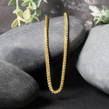 Brand New 14k Yellow Solid Gold Diamond Cut Round Franco Chain (2.70 mm)