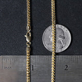 Brand New 14k Yellow Solid Gold Diamond Cut Round Franco Chain (2.70 mm)