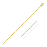 Brand New Diamond Cut Bar Links Pendant Chain in Yellow Gold (1.30 mm)