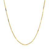 Brand New Diamond Cut Bar Links Pendant Chain in Yellow Gold (1.30 mm)