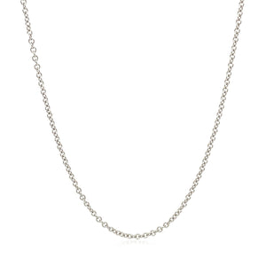 Brand New 14k White Gold Round Cable Link Chain (1.50 mm)