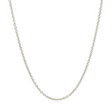 Brand New 14k White Gold Round Cable Link Chain (1.50 mm)