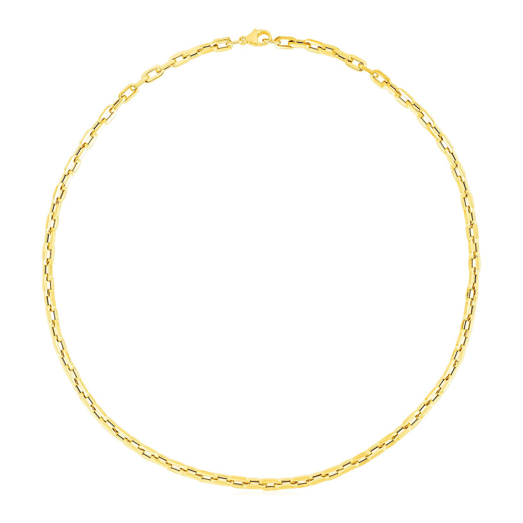 Brand New 14k Yellow Gold Paperclip Chain Necklace