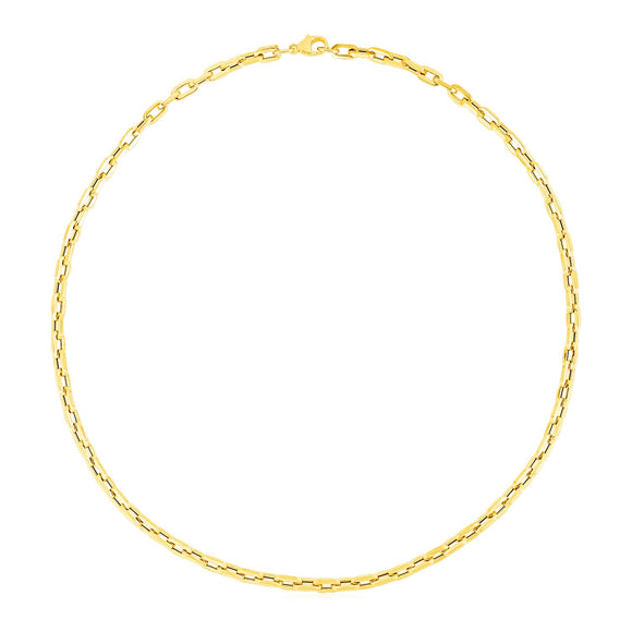 Brand New 14k Yellow Gold Paperclip Chain Necklace