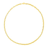 Brand New 14k Yellow Gold Paperclip Chain Necklace