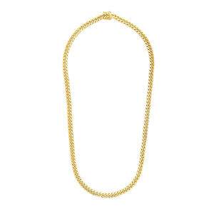 Brand New 14k Yellow Gold Semi Solid Miami Cuban Chain (6.60 mm)