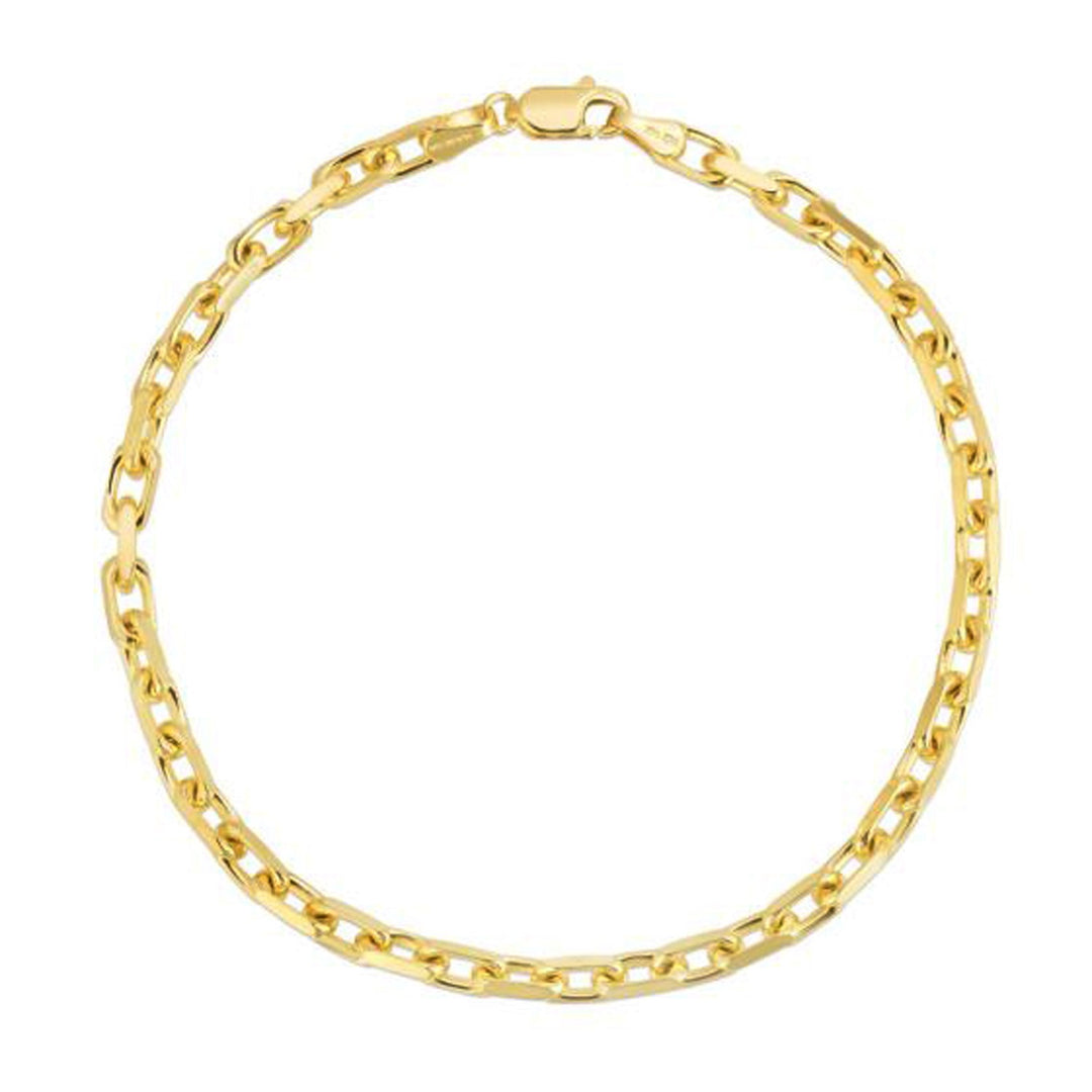 Brand New 14k Yellow Gold French Cable Chain Bracelet  (3.60 mm)