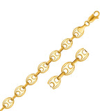 Brand New 14k Yellow Gold Puffed Mariner Link Chain (11.00 mm)