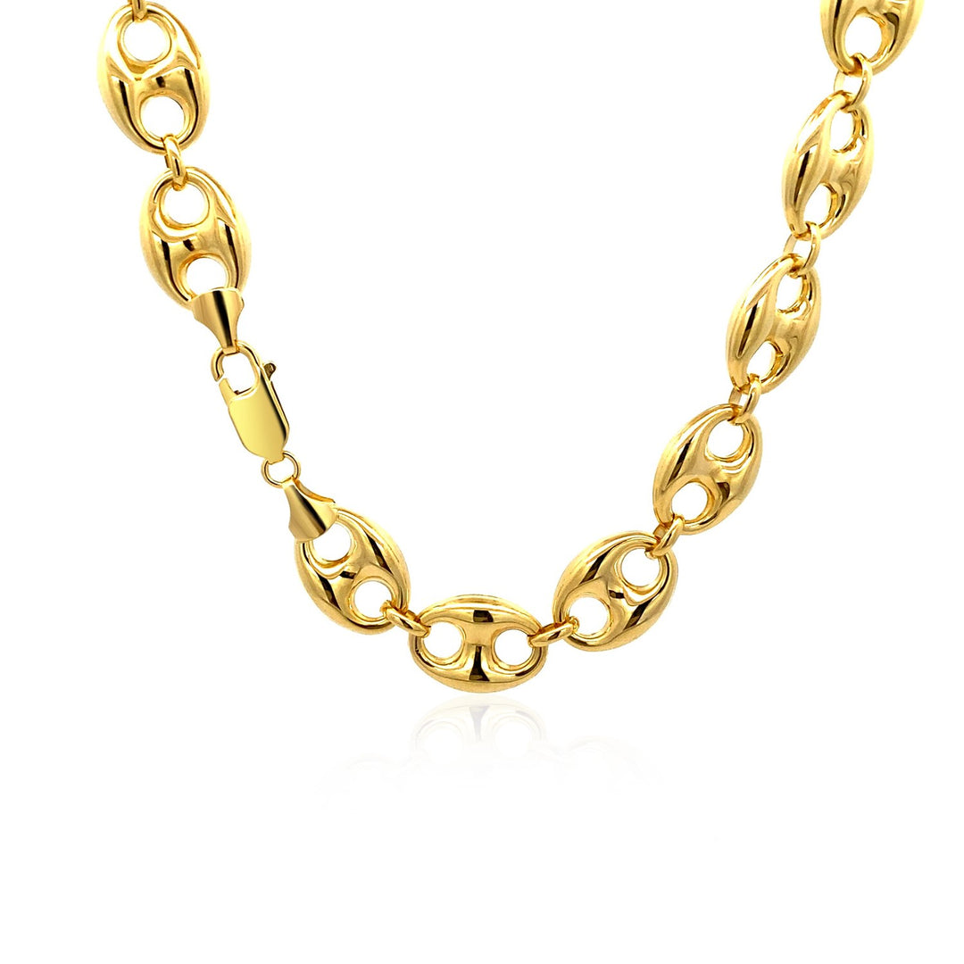 Brand New 14k Yellow Gold Puffed Mariner Link Chain (11.00 mm)