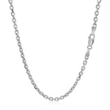 Brand New 18k White Gold Diamond Cut Cable Link Chain (2.60 mm)