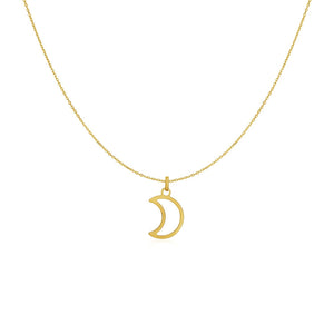 Brand New 14k Yellow Gold Necklace with Moon