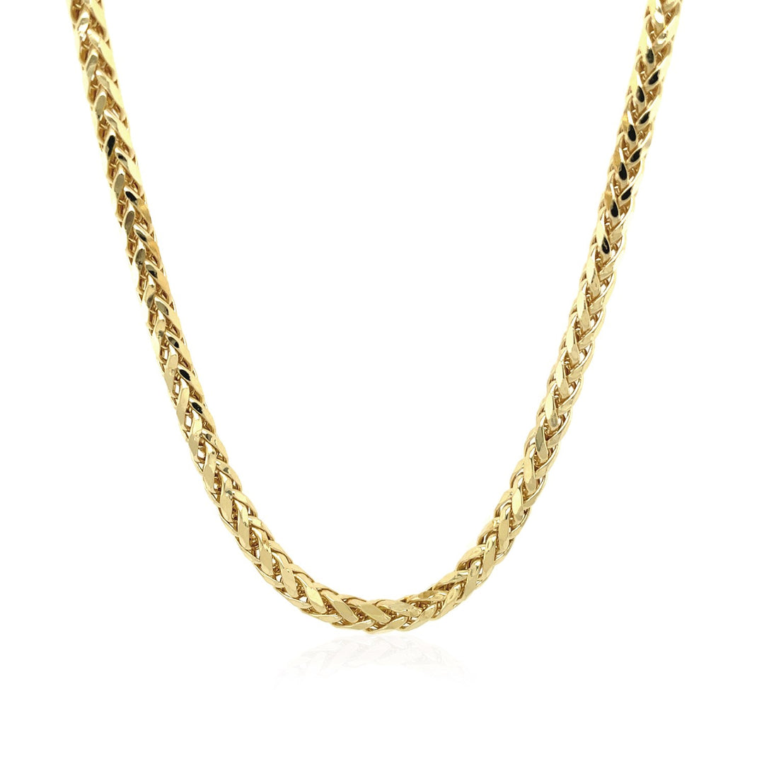 Brand New 14k Yellow Gold Diamond Cut Round Franco Chain (3.20 mm)