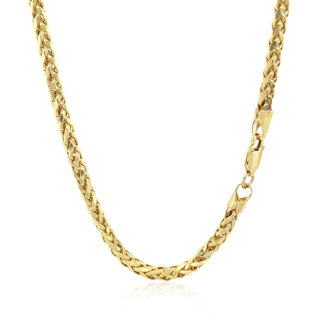 Brand New 14k Yellow Gold Diamond Cut Round Franco Chain (3.20 mm)