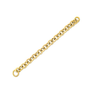 Brand New 14k Yellow Gold Round Link Bracelet (11.60 mm)