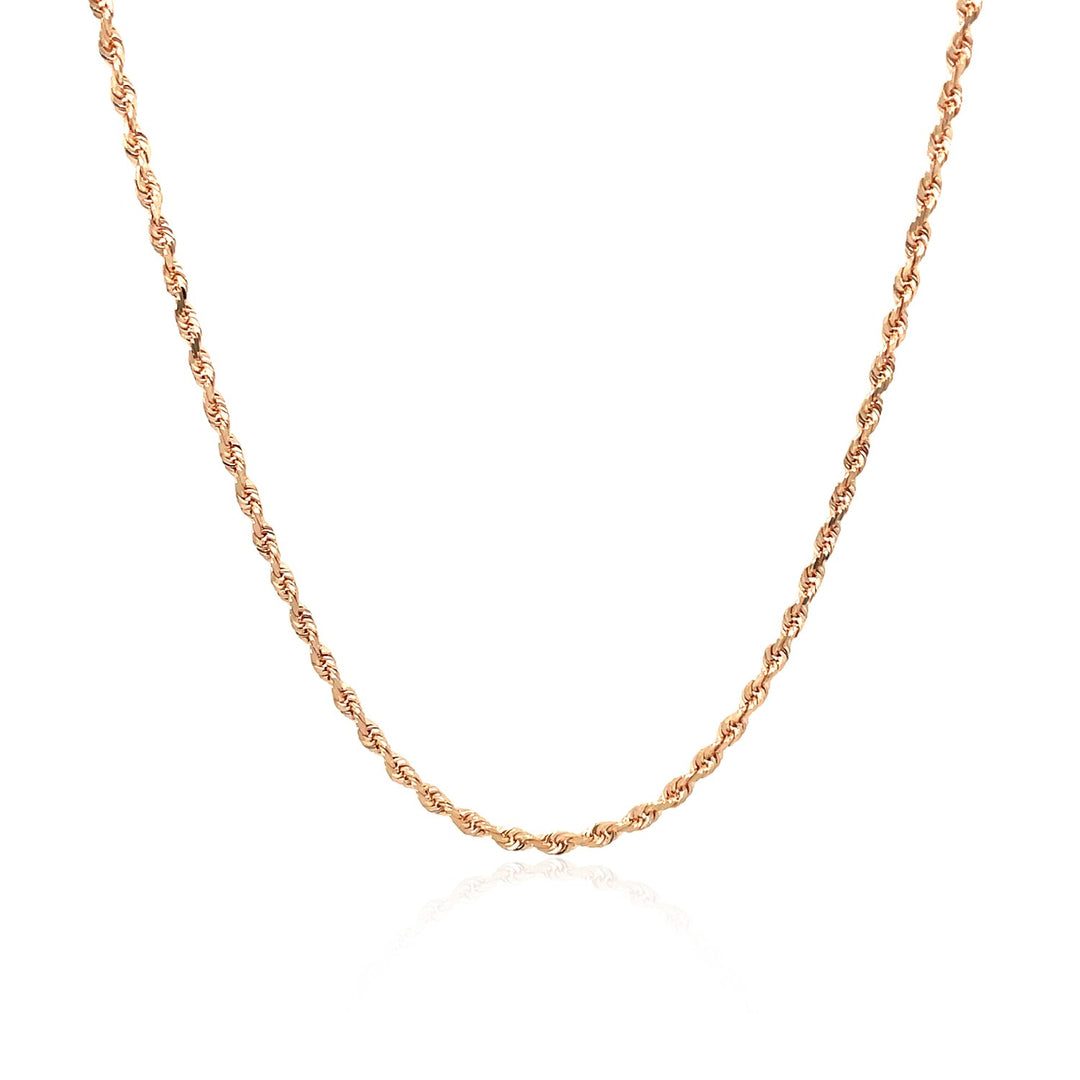 Brand New 14k Rose Gold Solid Diamond Cut Rope Chain (1.60 mm)