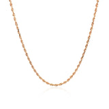 Brand New 14k Rose Gold Solid Diamond Cut Rope Chain (1.60 mm)