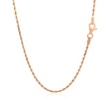 Brand New 14k Rose Gold Solid Diamond Cut Rope Chain (1.60 mm)