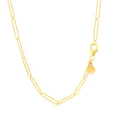 14k Yellow Gold Wire Paperclip Chain (2.7 mm)