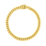 Brand New 14k Yellow Gold Classic Miami Cuban Solid Bracelet (7.10 mm)