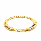 Brand New 14k Yellow Gold Miami Cuban Semi Solid Bracelet (8.00 mm)